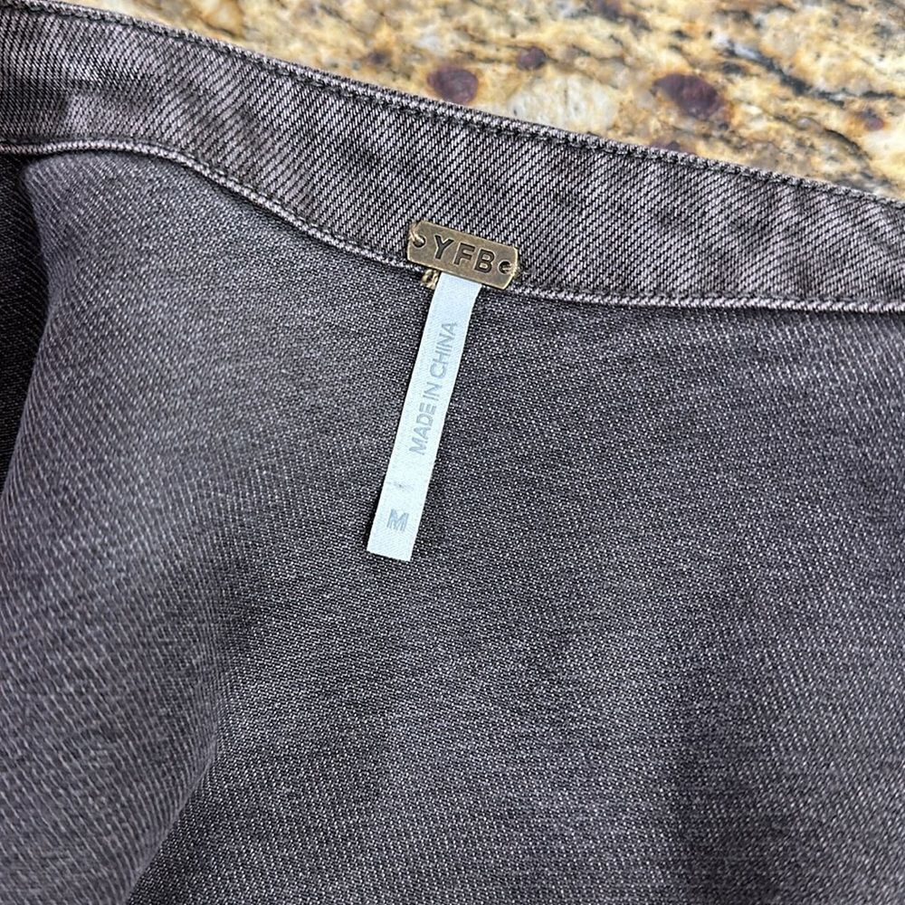 Young Fabulous & Broke Washed Gray Denim Wrap Mini Dress - Picture 10 of 16
